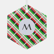 Hexagone initial avec drapeau afro-américain