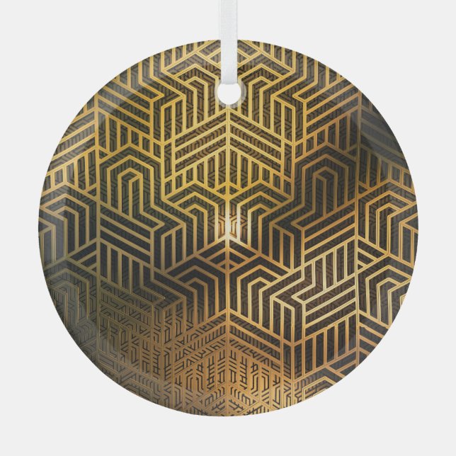 Ornement En Verre Illustration 3D Art Déco, Papier Peint Publicité. (Recto)