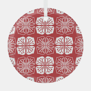 Ornement En Verre Indonésien Batik Kawung Gurda Design