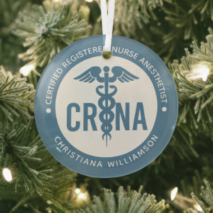 Ornement En Verre Infirmière anesthésiste certifiée CRNA personnalis