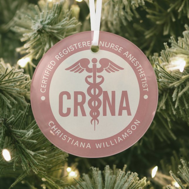 Ornement En Verre Infirmière anesthésiste certifiée CRNA personnalis (Insitu)