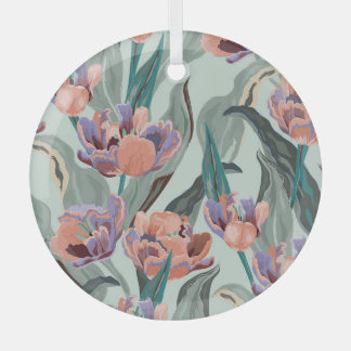 Ornement En Verre Jardin des tulipes : Grandes Fleurs Vintages