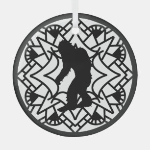 Ornement En Verre Joyeux Squatch-mas Bigfoot Noël