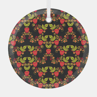 Ornement En Verre Khokhloma Russian Berries : Style traditionnel