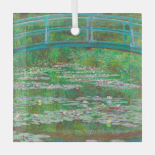 Ornement En Verre La Claude Monet de la passerelle japonaise