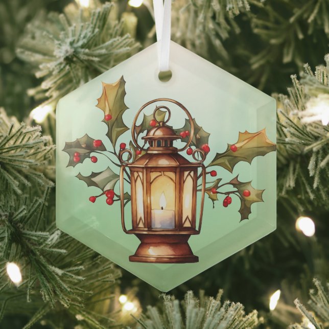 Ornement En Verre lanterne de Noël (Insitu)