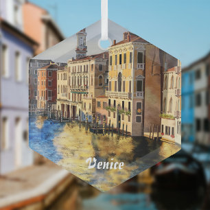 Ornement En Verre Les canaux lumineux de Venise