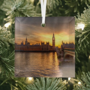 Ornement En Verre Les monuments   Big Ben & Chambres du Parlement