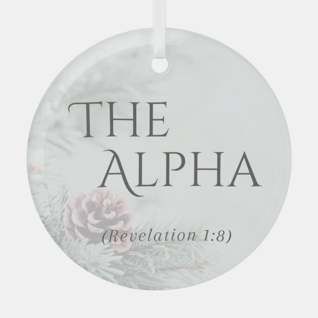 Ornement en verre "Les noms de Jésus" - L'Alpha (Recto)