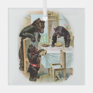 Ornement En Verre Les Trois Ours