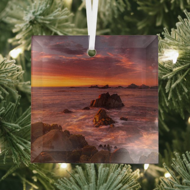 Ornement En Verre Littoral | Sunset Pacific Grove Carmel California (Insitu)