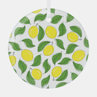 Ornement En Verre Lumineux citrons vert Feuille Motif