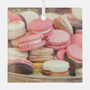 Ornement En Verre Macarons de différentes couleurs