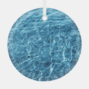 Ornement En Verre Macro Bubbling Blue Sea Photo