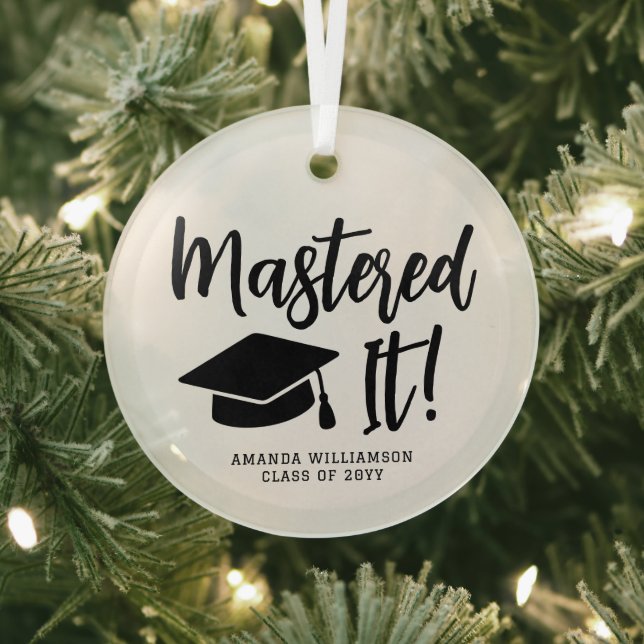 Ornement En Verre Maîtrise personnalisée Diplôme La maîtrise (Insitu)
