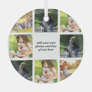 Ornement En Verre Make your own photo collage and text 