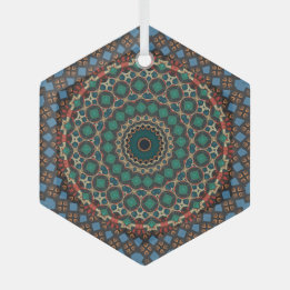 Ornement En Verre Mandala