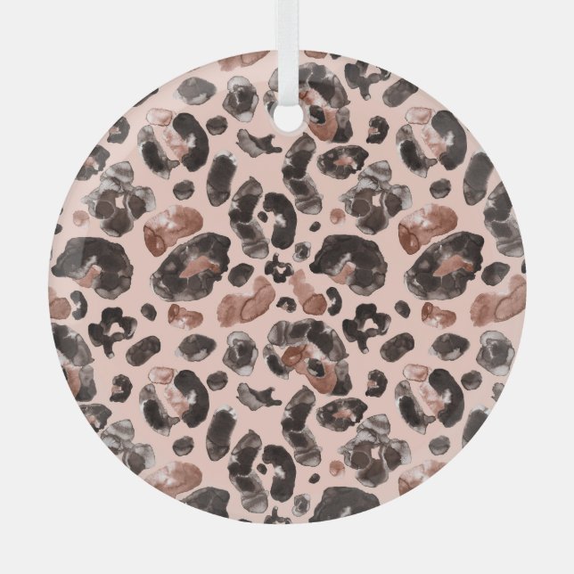 Ornement En Verre Manteau de léopard, peau d'animal sans couture mot (Recto)