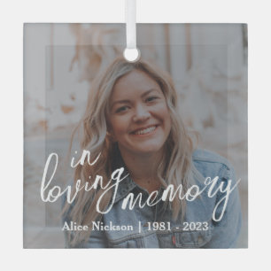 Ornement En Verre Mémorial des Moments chéris