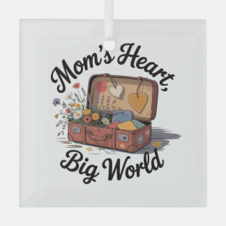 Ornement En Verre Mom’s Heart, Big World