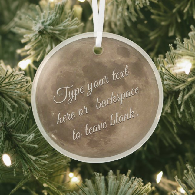 Ornement En Verre Moon Ornament Personalized Full Moon Decoration (Insitu)