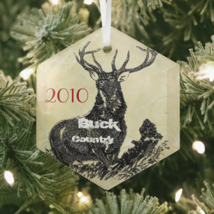 Ornement En Verre Moose Country Christmas Ornament
