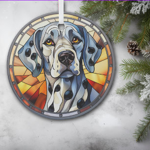 Ornement En Verre Mosaïque de Chien Dalmatien