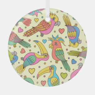 Ornement En Verre Mosaïque géométrique vive : moderne sans fil