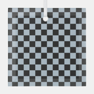 Ornement En Verre Motif à carreaux de glace noire