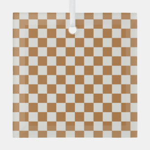 Ornement En Verre Motif à carreaux en cuivre et coquille d'œuf