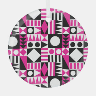 Ornement En Verre Motif abstrait moderne du milieu du siècle.