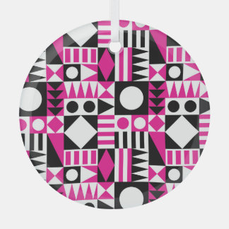 Ornement En Verre Motif abstrait moderne du milieu du siècle.