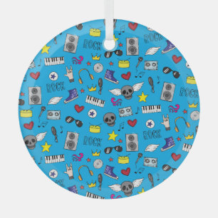 Ornement En Verre Motif Ado Rock Emo Music