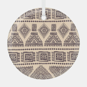 Ornement En Verre Motif d'affaires tribal, ethnique, vintage