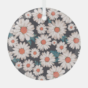 Ornement En Verre Motif Fleur Fleur Fleur Fleur Fleur Simples