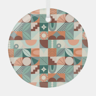 Ornement En Verre Motif mosaïque abstrait géométrique sans couture.