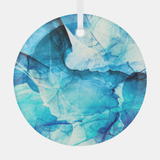 Ornement En Verre mouvement bleu Abstrait : composition fractale.