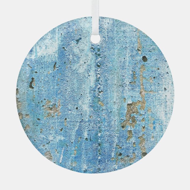 Ornement En Verre Mur de béton texturé, taches de rouille. (Recto)