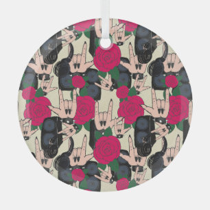 Ornement En Verre Musique rock sans couture, motif abstrait.