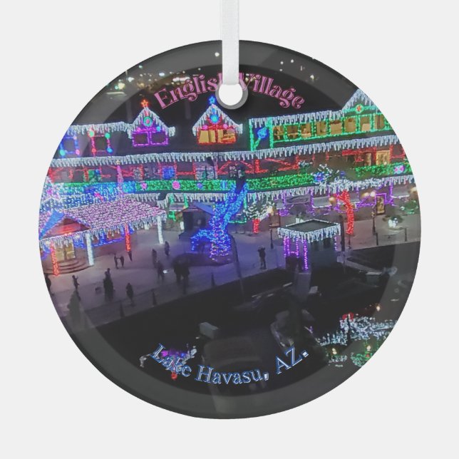 Ornement En Verre Noël au lac Havasu (Recto)