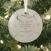 Notre Premier Noël Mariés Écriture Botanique