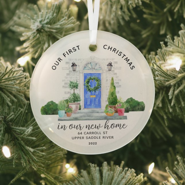 Ornement En Verre Notre première nouvelle maison de Noël (Insitu)