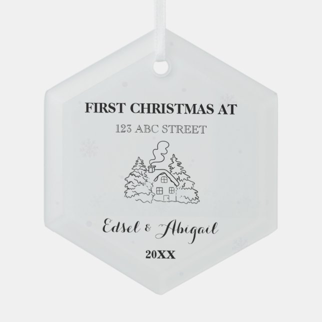 Ornement En Verre Nouvelle maison - Nouveau foyer - Nouveau foyer pe (Recto)