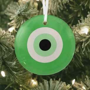 Ornement En Verre Oeil mal vert - Symbole santé, richesse et succès