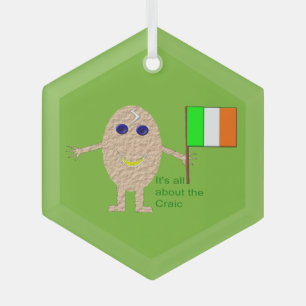 Ornement En Verre Oeuf irlandais patriotique