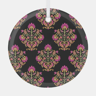Ornement En Verre Paisley floral moghol, design sans soudure.