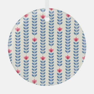 Ornement En Verre Papier peint géométrique scandinave floral