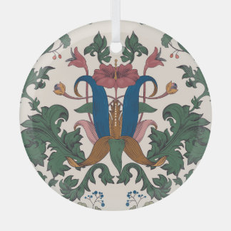 Ornement En Verre Papier peint renaissance floral vintage.