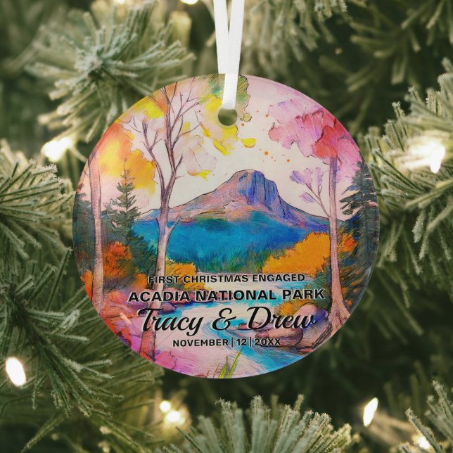 Ornement En Verre Parc national de l'Acadie de Noël Maximaliste enga (Insitu)