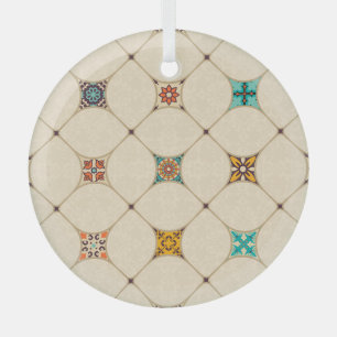 Ornement En Verre Patchwork coloré Islam Tile arabe